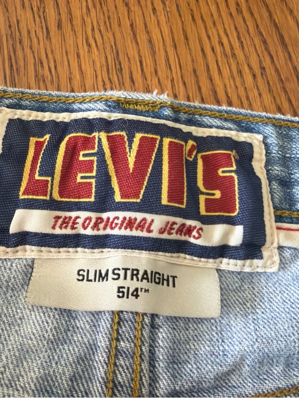LEVI’S The Original Jeans Men's Waxed Slim Straight Denim 514 Light Blue Jeans - Picture 2 of 13